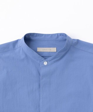 UNFILO MENS コンフォート バンドカラーシャツ  [24年秋冬商品] スモーキー ブルー