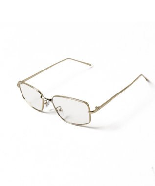 WEGO メタルフレームスクエアアイウェア ゴールド