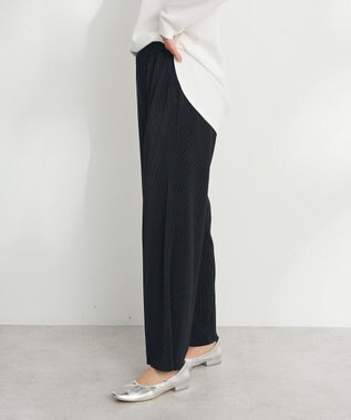 CRAFT STANDARD BOUTIQUE セルフカットイージープリーツパンツ Black