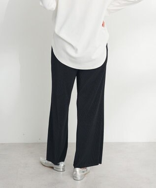 CRAFT STANDARD BOUTIQUE セルフカットイージープリーツパンツ Black