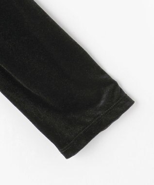 #Newans 【洗濯機可／ 前後着用可】 ギャザースリーブシアーベロアカーディガン ブラック