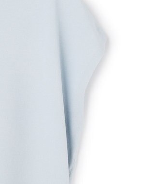 23区 L 【先行予約】レーヨンポリエステルストレッチ フレンチスリーブ ニット スカイブルー系