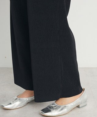 CRAFT STANDARD BOUTIQUE セルフカットイージープリーツパンツ Black