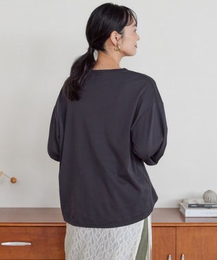 AMERICAN HOLIC 接触冷感7分袖タックスリーブカットプルオーバー Gray