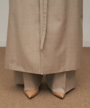 ATON WOOL SILK TWILL | ジレドレス TOP BEIGE