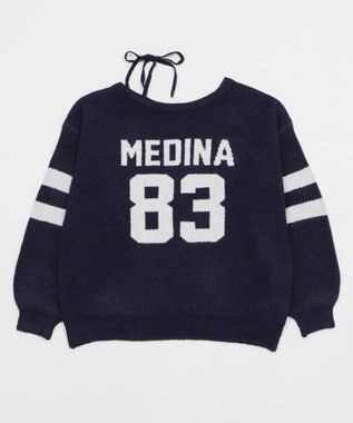 WEGO フラッフィー2WAYグラフィックワンショルBIGニット ネイビー