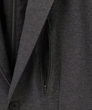 JOSEPH ABBOUD MOUNTAIN 【フードが外せる】メランジハイパワー2wayストレッチ ジャケット グレー系
