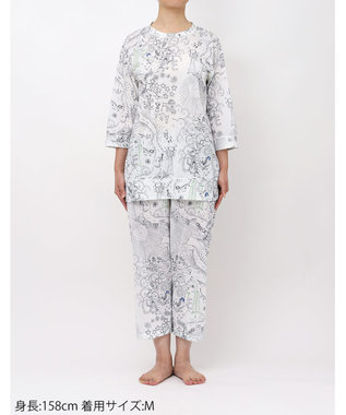 tsumori chisato SLEEP ツモリチサト パジャマ 綿100%(本体) 天竺素材 7分袖 長袖 8分丈 レディース UDT216 /ワコール アイボリー