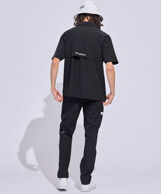 PW CIRCULUS 【MEN】サイドパンチング テーパードパンツ ゴルフ ブラック系