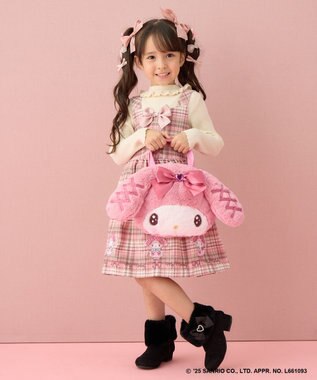 ANY KIDS 【マイメロディ＆クロミ×ANY KIDS】チェック ジャンパースカート ピンクチェック×マイメロディ