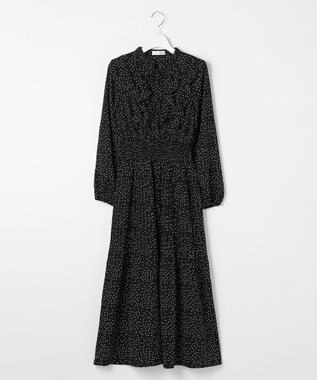 Feroux ウエストシャーリングラッフル ワンピース ブラック系1