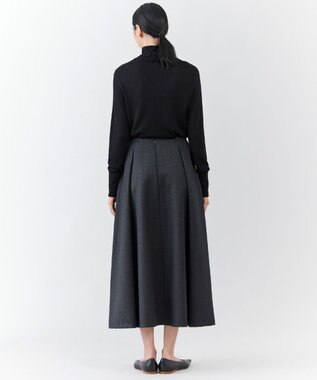 23区 【エステータ】CANONICO カバートクロス スカート チャコールグレー