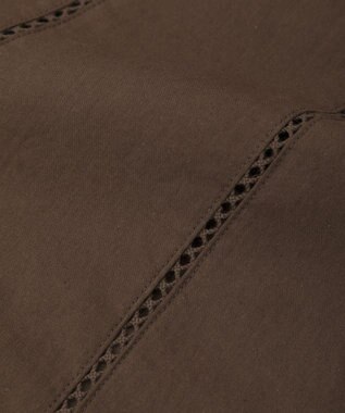 CRAFT STANDARD BOUTIQUE 梯子レースフード付きブラウス Brown