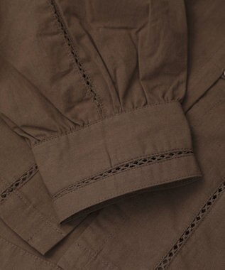 CRAFT STANDARD BOUTIQUE 梯子レースフード付きブラウス Brown