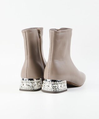 BONTRE 【MIONOTIS/ミオノティス】ビジューヒールブーツ/40712 オーク