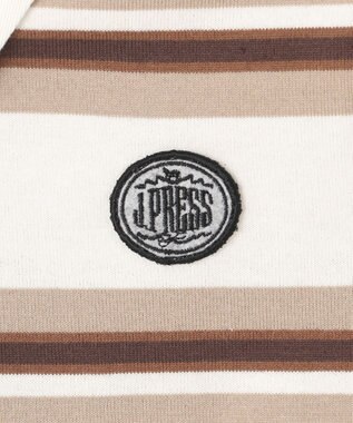 J.PRESS KIDS 【110-130cm】マルチボーダー 半袖ポロシャツ ベージュ系1