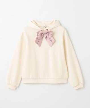 ANY KIDS フード付き ダンボール トレーナー エクリュ