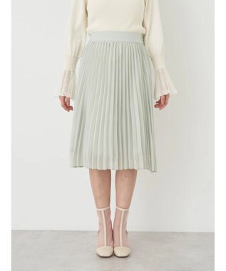 earth music&ecology すきな丈シフォンプリーツスカート Mint