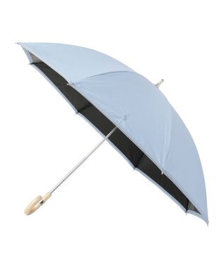 MOONBAT 【軽量】POLO RALPH LAUREN 晴雨兼用日傘 長傘 ジャガード×レース／遮光 遮熱 UV サックスブルー