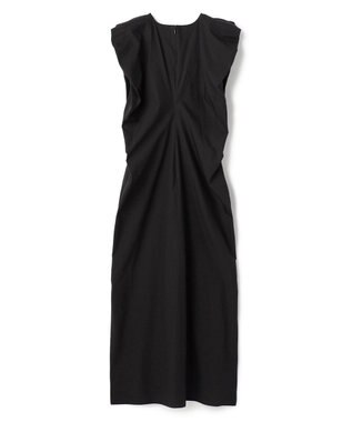 BEIGE， MALLOW / コットンタック バルーンスリーブドレス Black