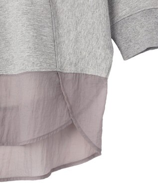 Green Parks 七分袖ドルマン裏毛シアードッキングプルオー Gray Mixture