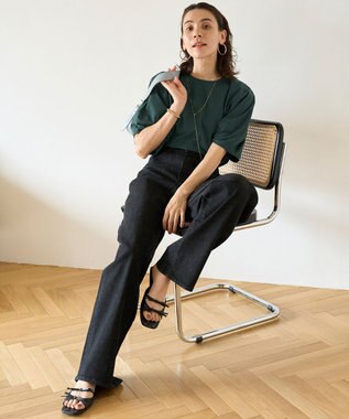 UNFILO ランタンスリーブ Tシャツ グリーン