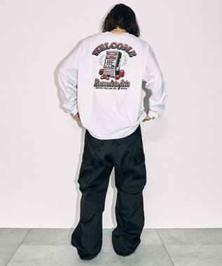 WEGO 【ユニセックス着用ITEM】ユニークモチーフBIGロンT グレー