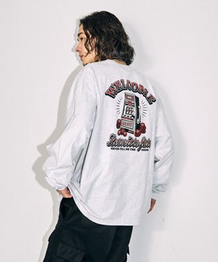 WEGO 【ユニセックス着用ITEM】ユニークモチーフBIGロンT グレー