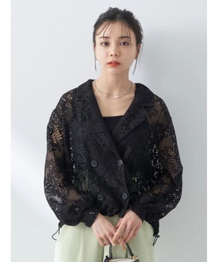 earth music&ecology レースジャケット Black