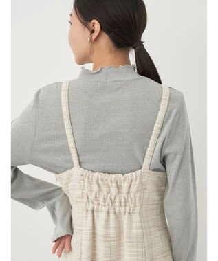 earth music&ecology ツイードワンピース（ｃｈｅｃｋ） Ivory