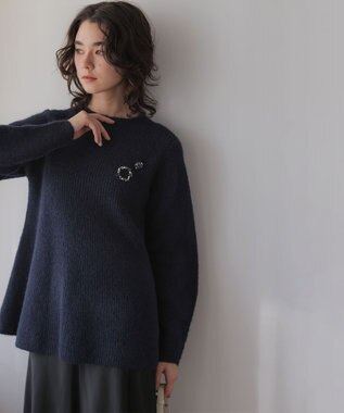 組曲 S へアリーヤーン フレア ニット