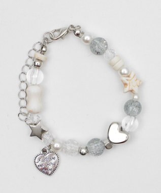 WEGO Lビーズチャームブレス オフホワイト