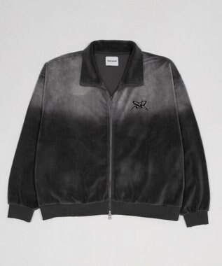 WEGO 【ユニセックス着用ITEM】ブリーチロゴベロアトラックジャケット グレー