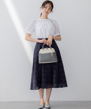 組曲 S ラメシアーチェック スカート ネイビー系3