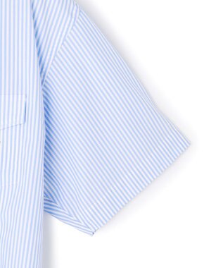 J.PRESS MEN 【AaronChang】【UNISEX】コットンタイプライター ストライプ シャツ / B.D. / Baggy-Fit サックスブルー系1