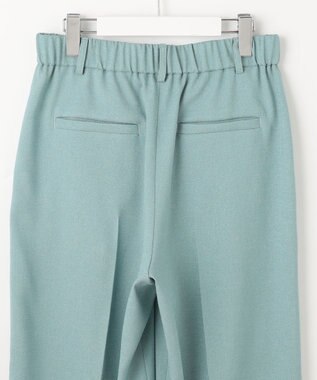 自由区 S 【セットアップ対応・接触冷感・洗える】リネンライクシンセティックワイドストレート パンツ ライトブルー