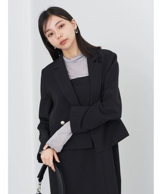 earth music&ecology ショートテーラードジャケット Black