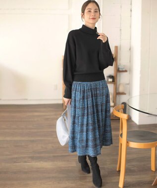 組曲 ギミックチェックツイードスカート ネイビー系5