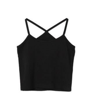 WEGO 【2点SET】ワンポイント刺繍キャミセットカーデ ブラック