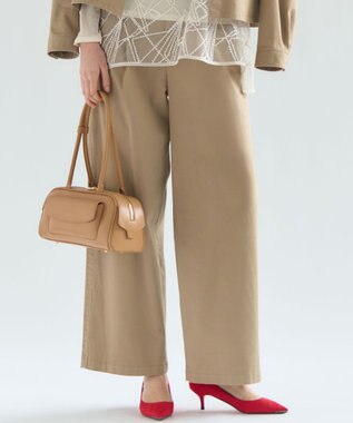 23区 【先行予約】ストレッチギャバ ワイド パンツ