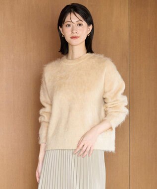 アルパカシャギー クルーネック プルオーバー