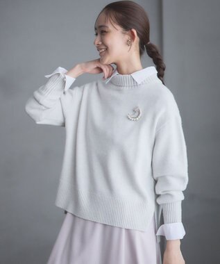 組曲 【ボウタイ付き】メッセージシャーティング シャツ アイボリー系