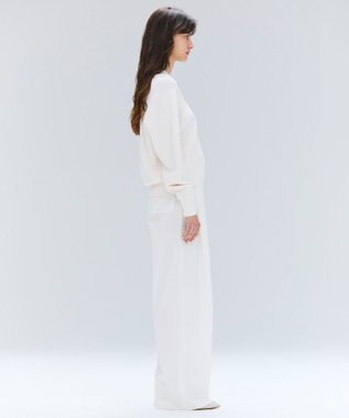 BEIGE， 【洗える】LAURA / ドライタッチバックジップニット Ecru