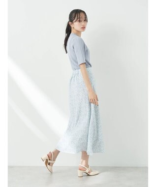 earth music&ecology ショルダーボタンリブニットプルオーバー Blue