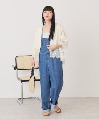 AMERICAN HOLIC レース切り替え半袖シャツ Ivory