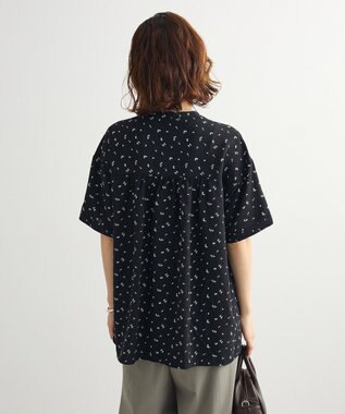 Green Parks マジョリカプリーツスキッパーブラウス Flower