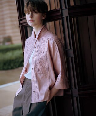 J.PRESS LADIES 【洗える】リブ ノースリーブ カットソー グレージュ系