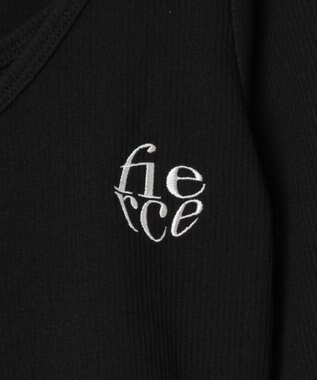 WEGO 【2点SET】ワンポイント刺繍キャミセットカーデ ブラック