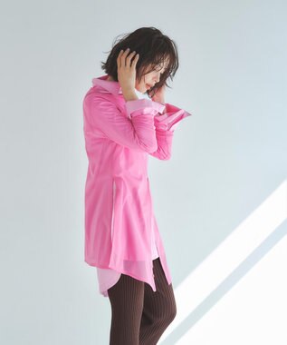 uncrave トリコットシフォン カシュクールトップス ピンク