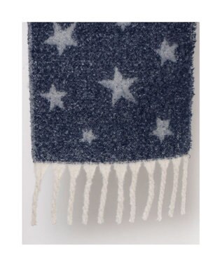 UNBILLION カシュネ cache nez / リサイクルポリ星柄ジャカードストール ネイビー